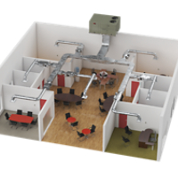 Zoned Rooftop System Building