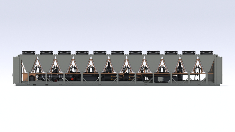 Ascend™ Air-Cooled Chiller Model ACR 550T side view with background