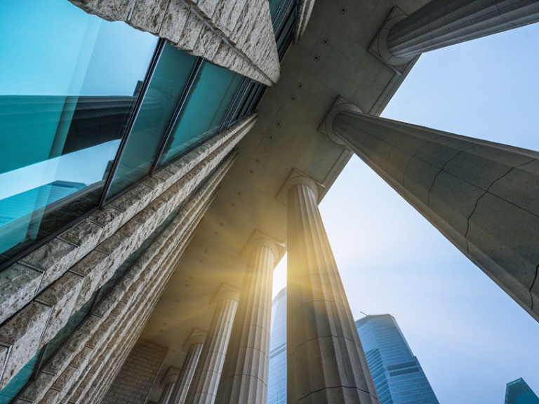 columns of historic building