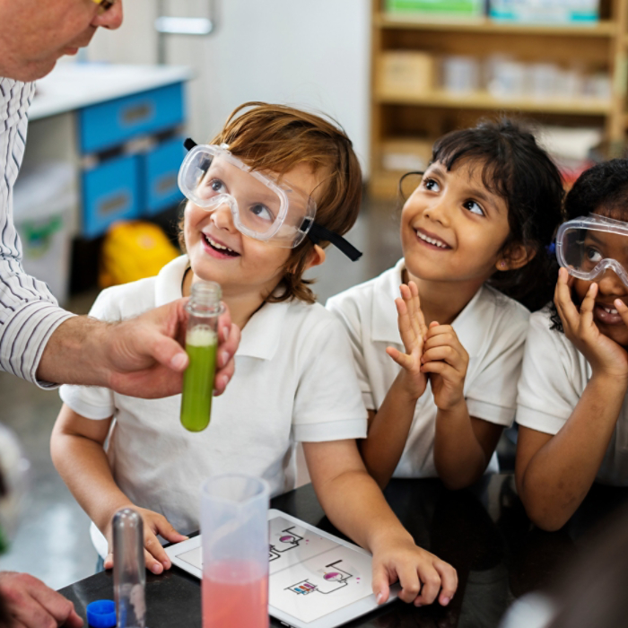 Happy kids at elementary school