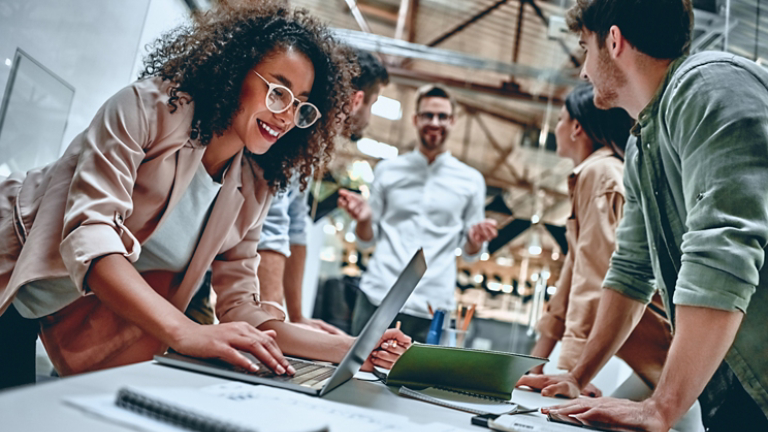 Young business people in office