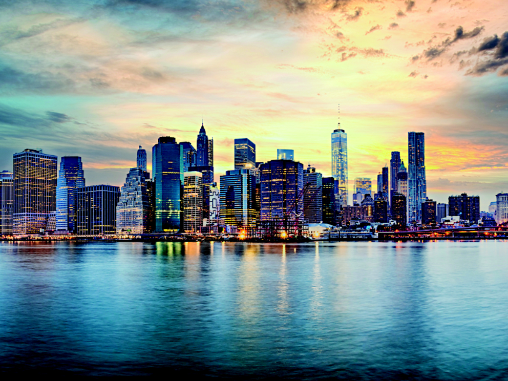 New York city skyline.