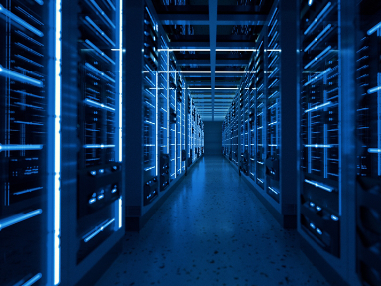 Data hall with AI high compute speed indication