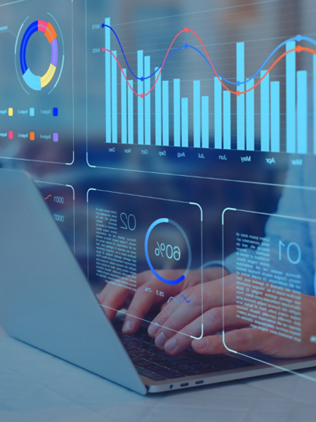 Two men in data center