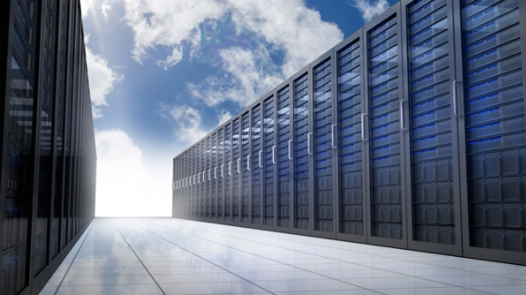 Server hallway in the sky