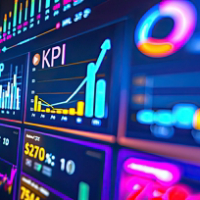 Professional key performance indicator KPI metrics dashboard for sales and business results evaluation and review system to strategic business planning concepts, mobile app and screens chart analysis