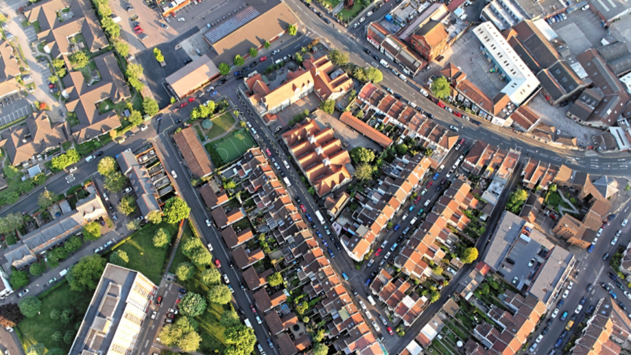 Busy residential city