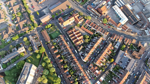 Busy residential city