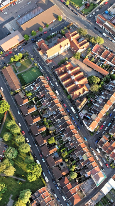 Busy residential city