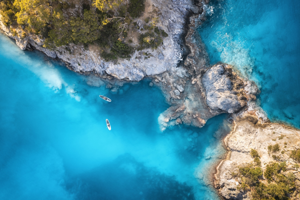 Coastal tropical paddleboarding