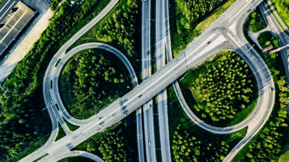 Forested interchange