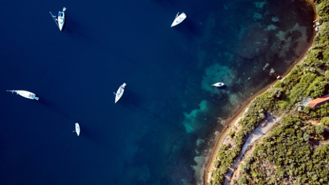 Marina with yachts 