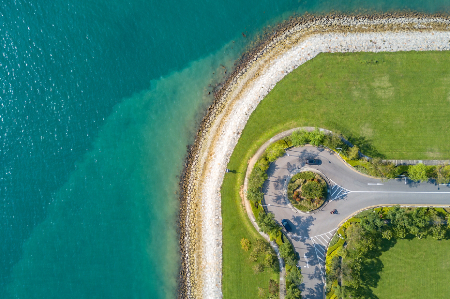 Roundabout on the coast