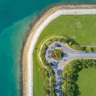 Roundabout on the coast