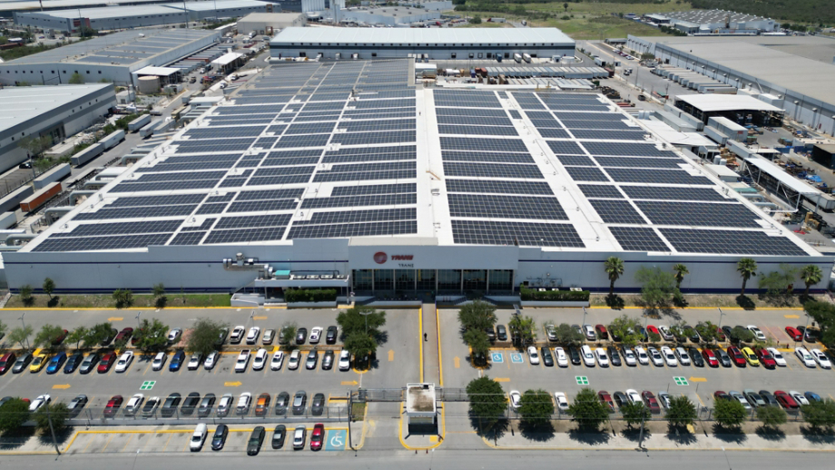 Solar panels on Trane plant