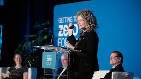 Holly Paeper speaking at the Getting to Zero Forum 2024