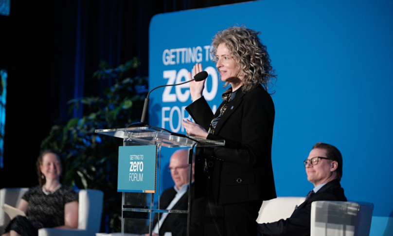 Holly Paeper speaking at the Getting to Zero Forum 2024