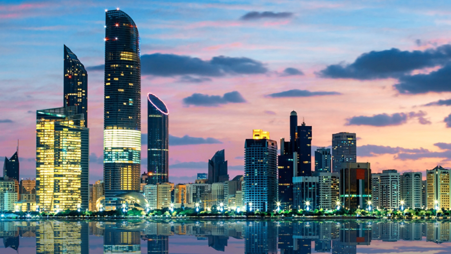 Abu Dhabi Skyline at sunset