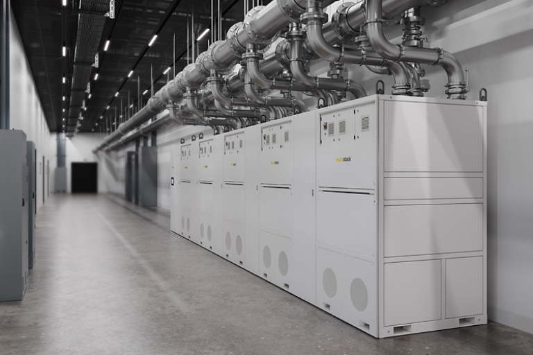 LiquidStack equipment in modern facility corridor