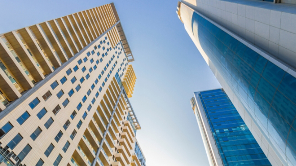 Modern downtown buildings