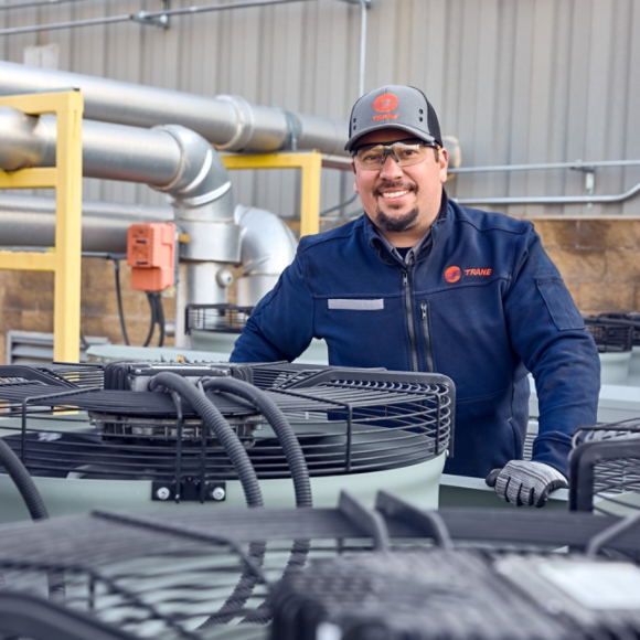 Technician inspecting units 3