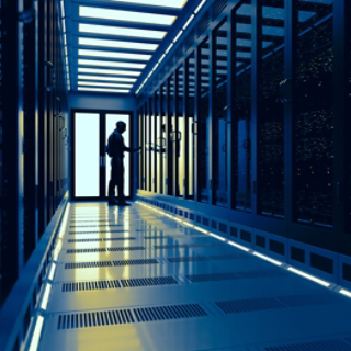 Backup cloud data service center. 3D rendering