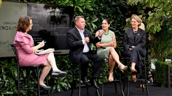 Scott Tew speaking on a panel at Climate Week NYC 2025