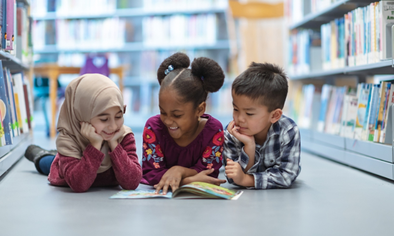 Children reading together