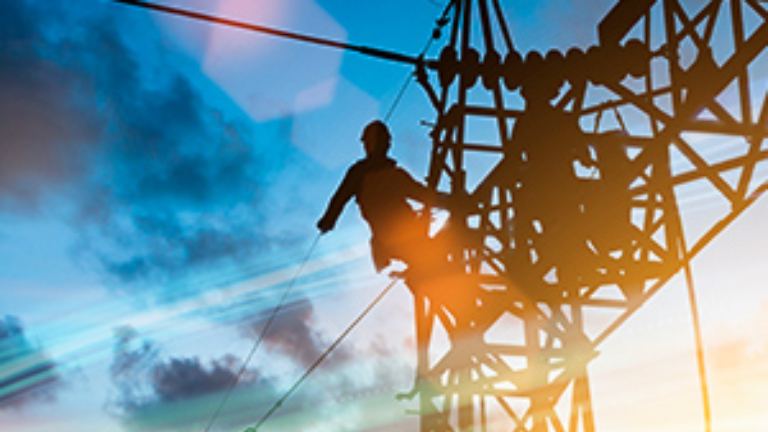 electrician on power line, commercial hvac industry update