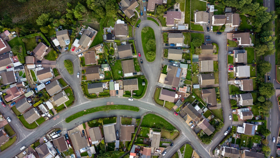 Residential neighborhood streets 