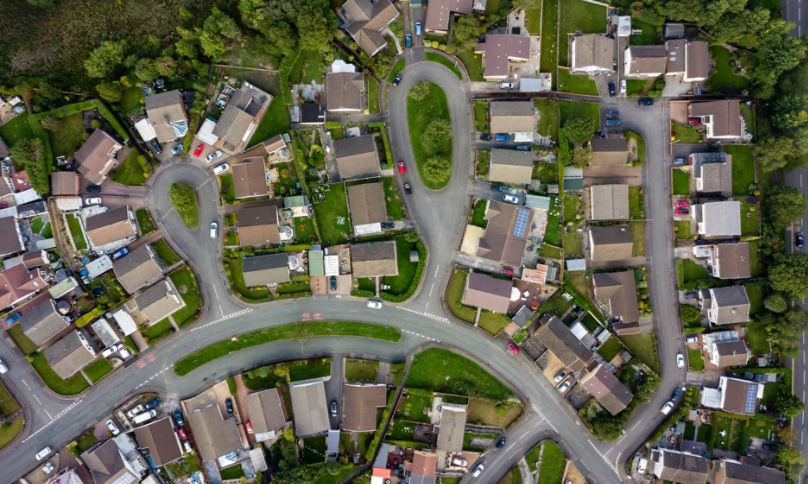 Residential neighborhood streets 