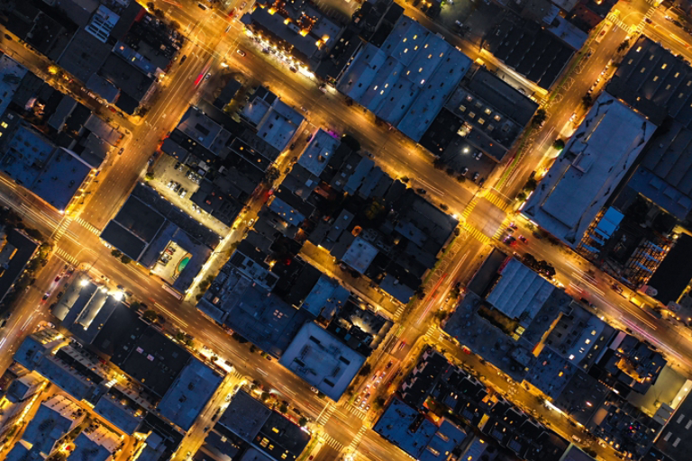City Street lights at Night