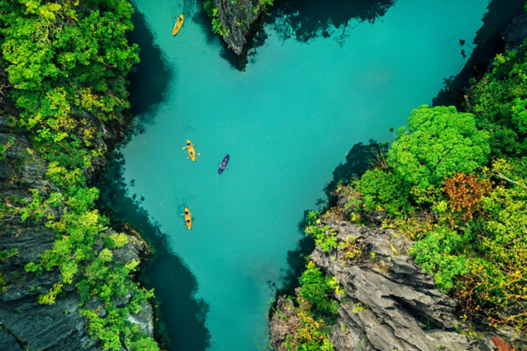 Lagoon with Kayaks