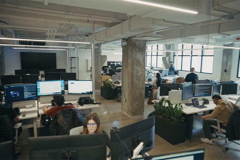BrainBox AI Trane Technologies AI Lab office with developers working