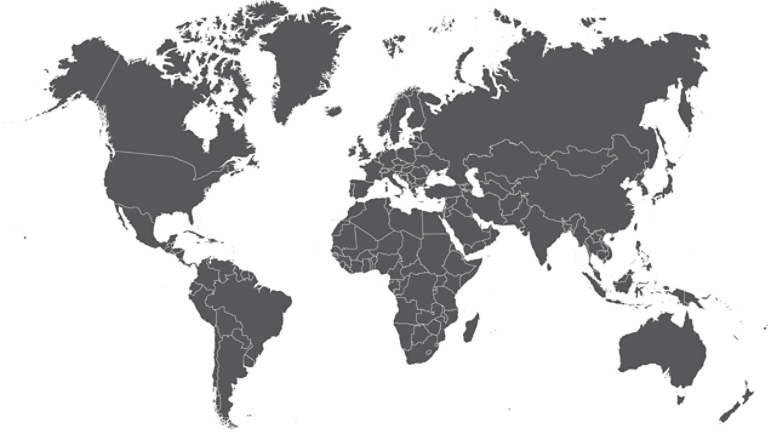 Illustration of a Colored map of world