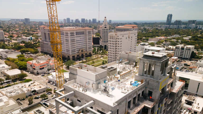City Multi VRF High-Rise Residential Rooftop View