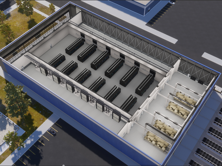Trane technicians at a data center