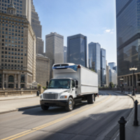 e1000 All-Electric Truck TRU City Scene 6 Image