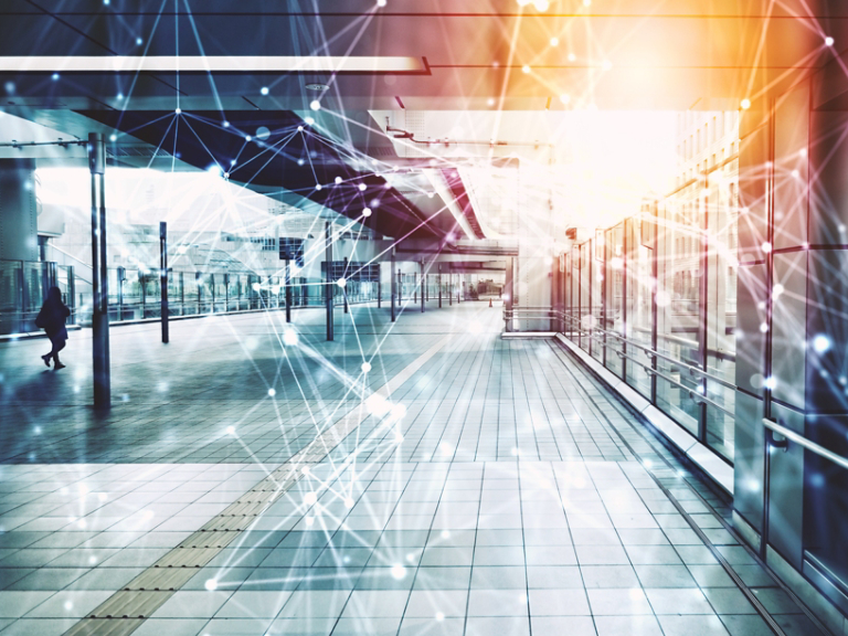 Glimpse of modern city with network effects