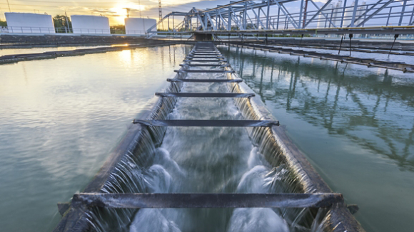 Water Plant Featuring a Bridge