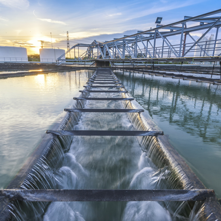 Water Plant Featuring a Bridge