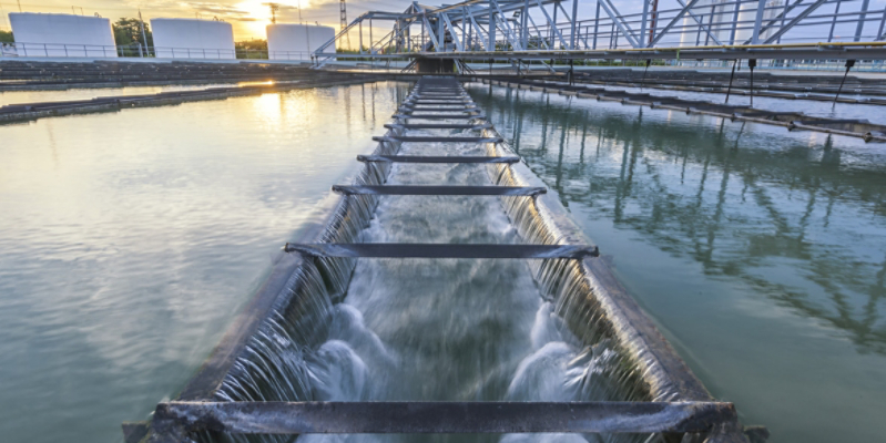 Water Plant Featuring a Bridge