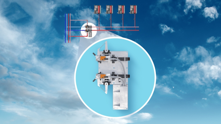 Hydronic Branch Conductor Angle with Cloud Background