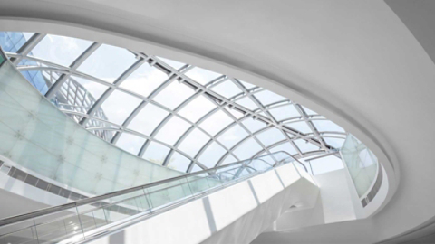 indoor escalators and skylight