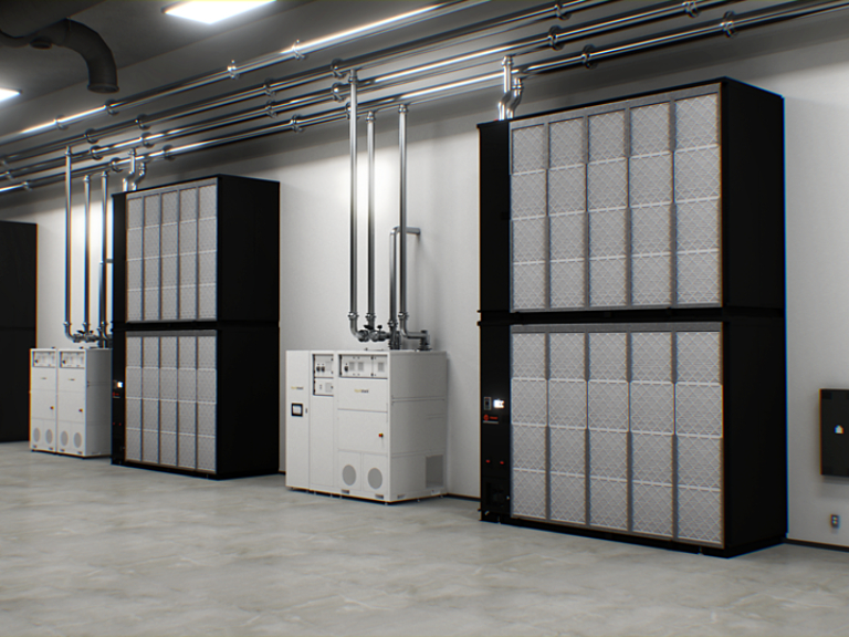 Data Center Internal Server Room with Fan Coil Wall and GigaModular™ CDU
