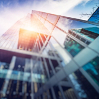 low angle view of skyscrapers
