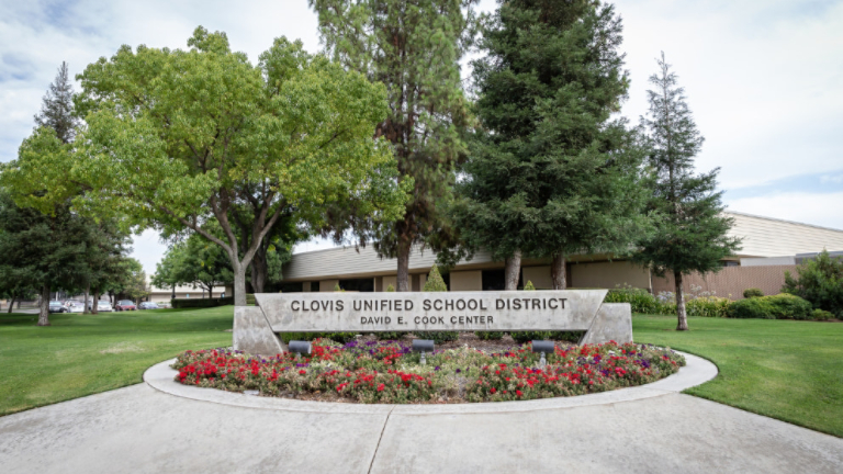 Clovis School Sign