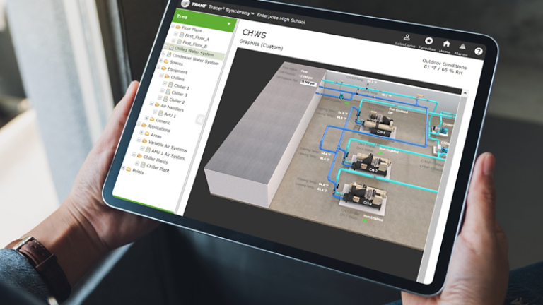 Tracer Synchrony BAS on Tablet for CWHS CenTraVac Chillers Image