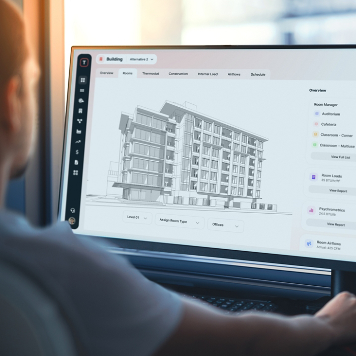Trane TRACE on Computer Over the Shoulder