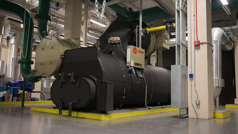 Chiller CDHF Mechanical Room Right Facing Long